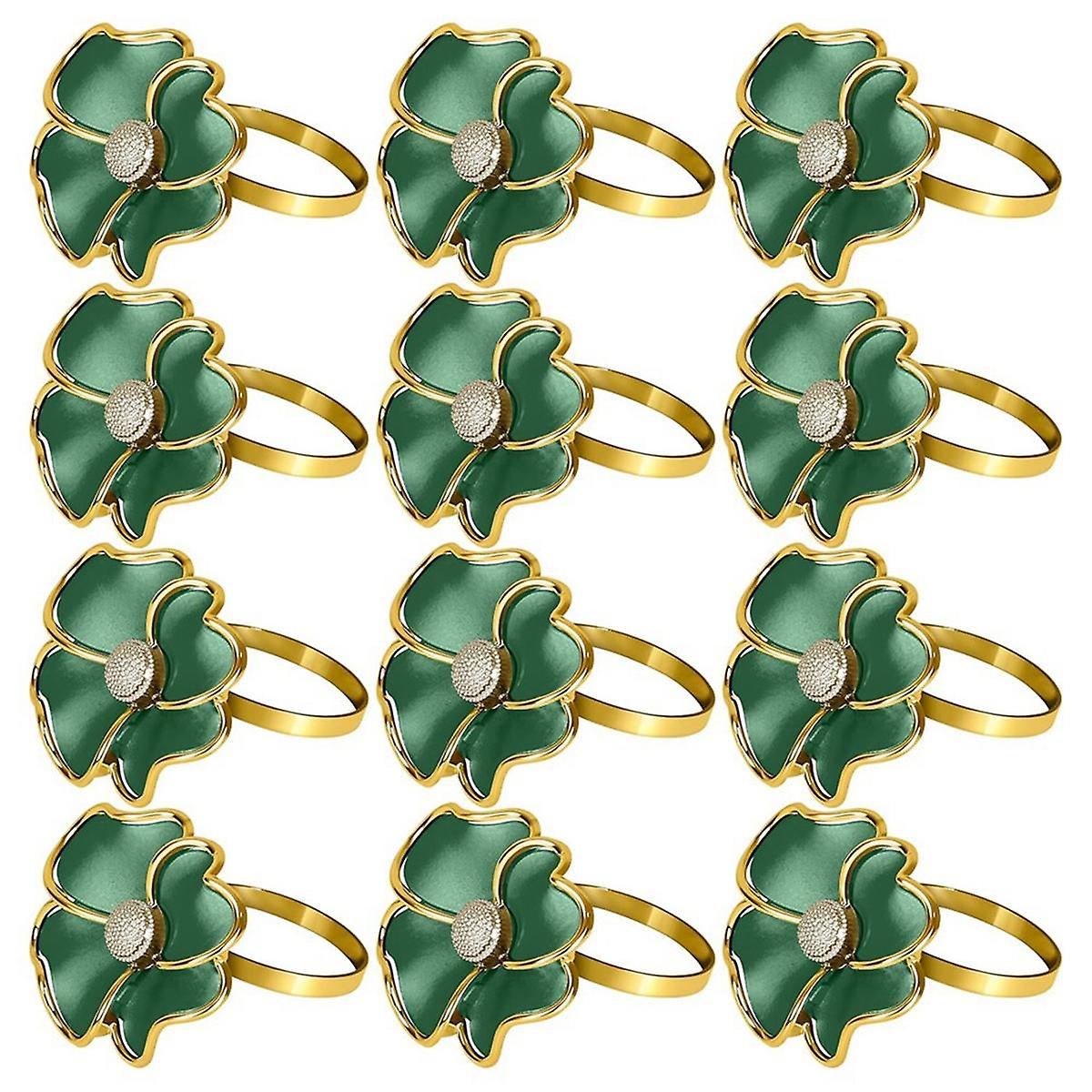 Flower Napkin Rings - Non-Rust, Elegant Napkin Holders for Paper Napkins and Table Cloths for Dinne