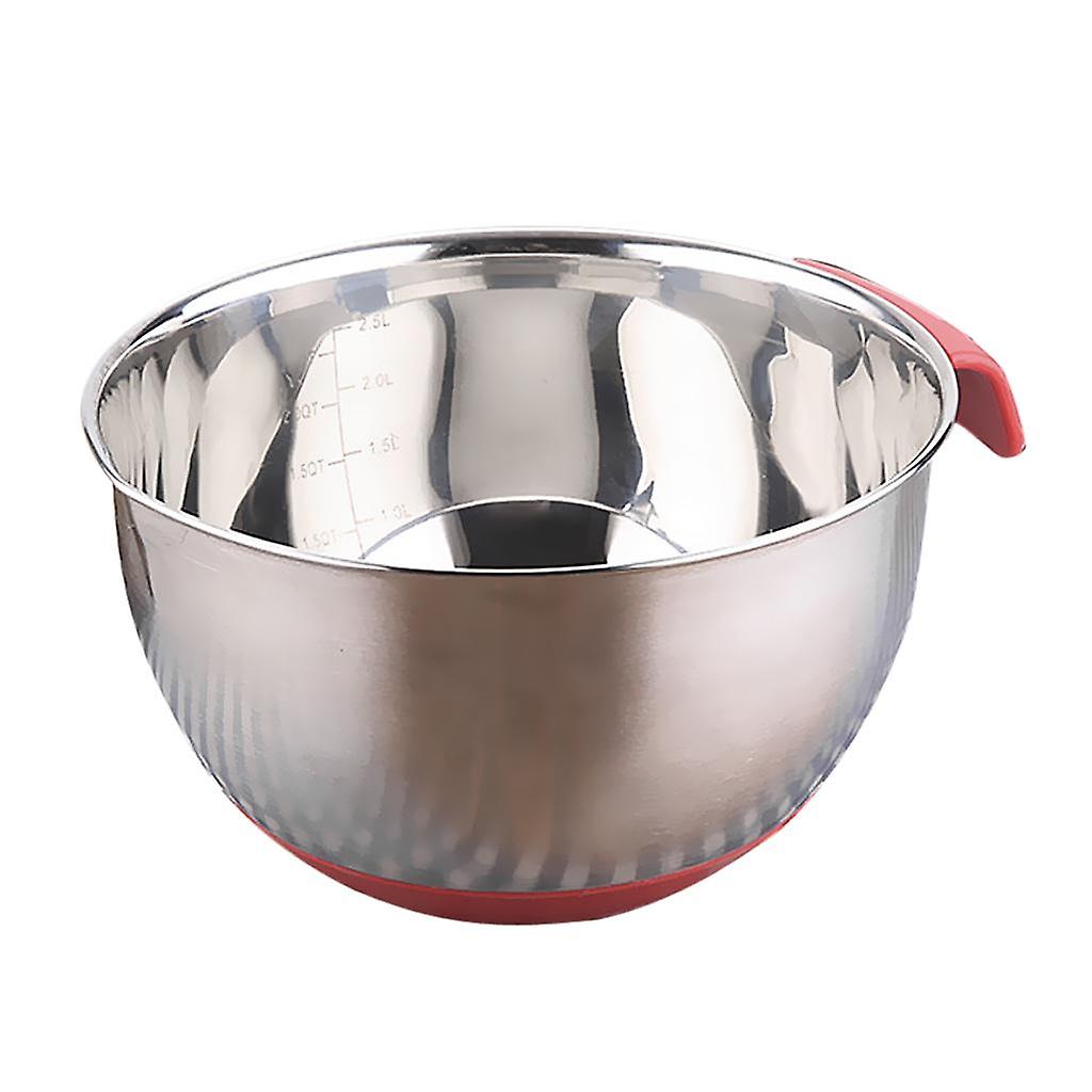 Mixing Bowls with Handle Stainless Steel Egg Whisk Mix Serving Storage 24cm