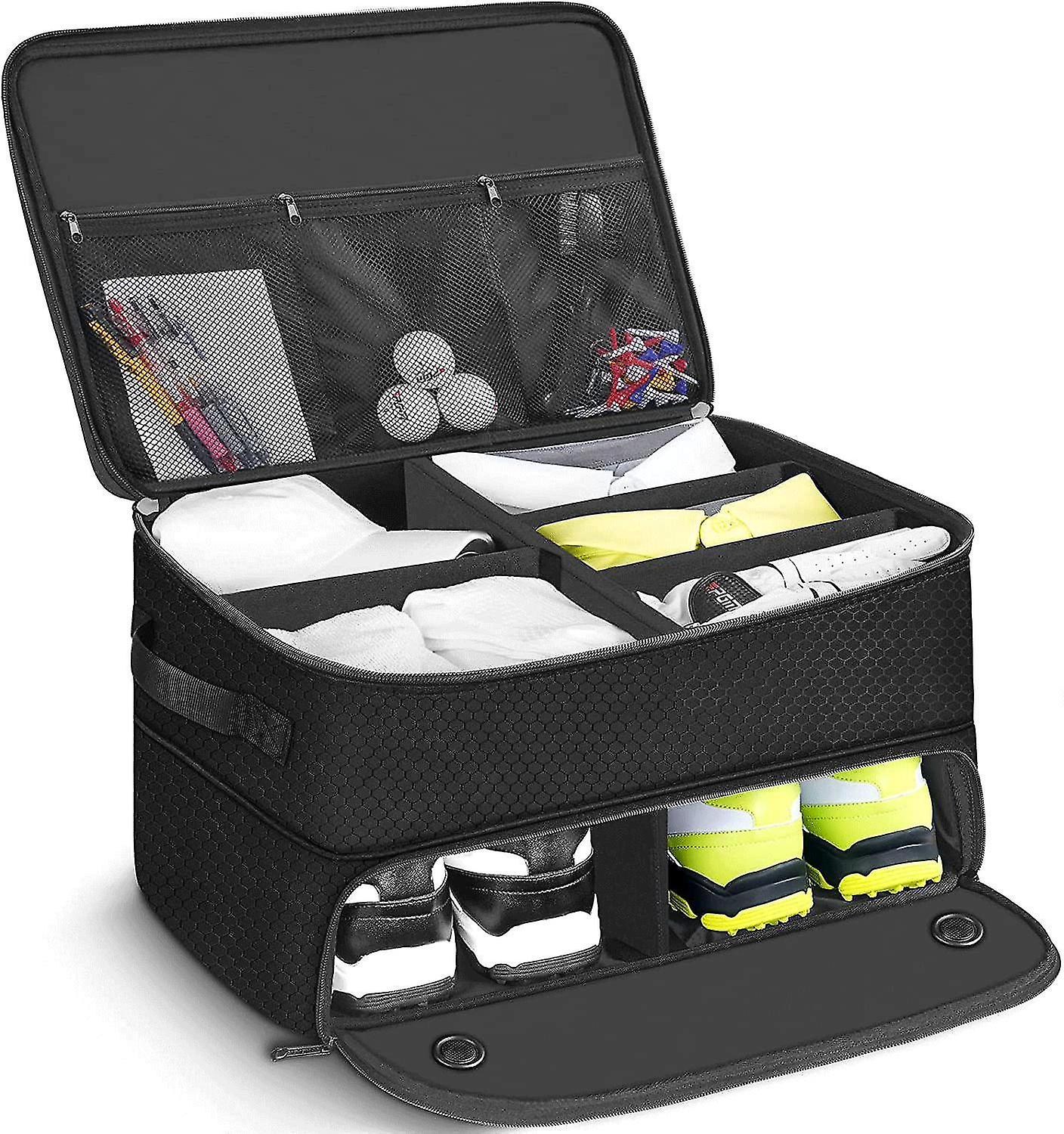 2 Layer Golf Trunk Organizer, Waterproof Car Golf Locker