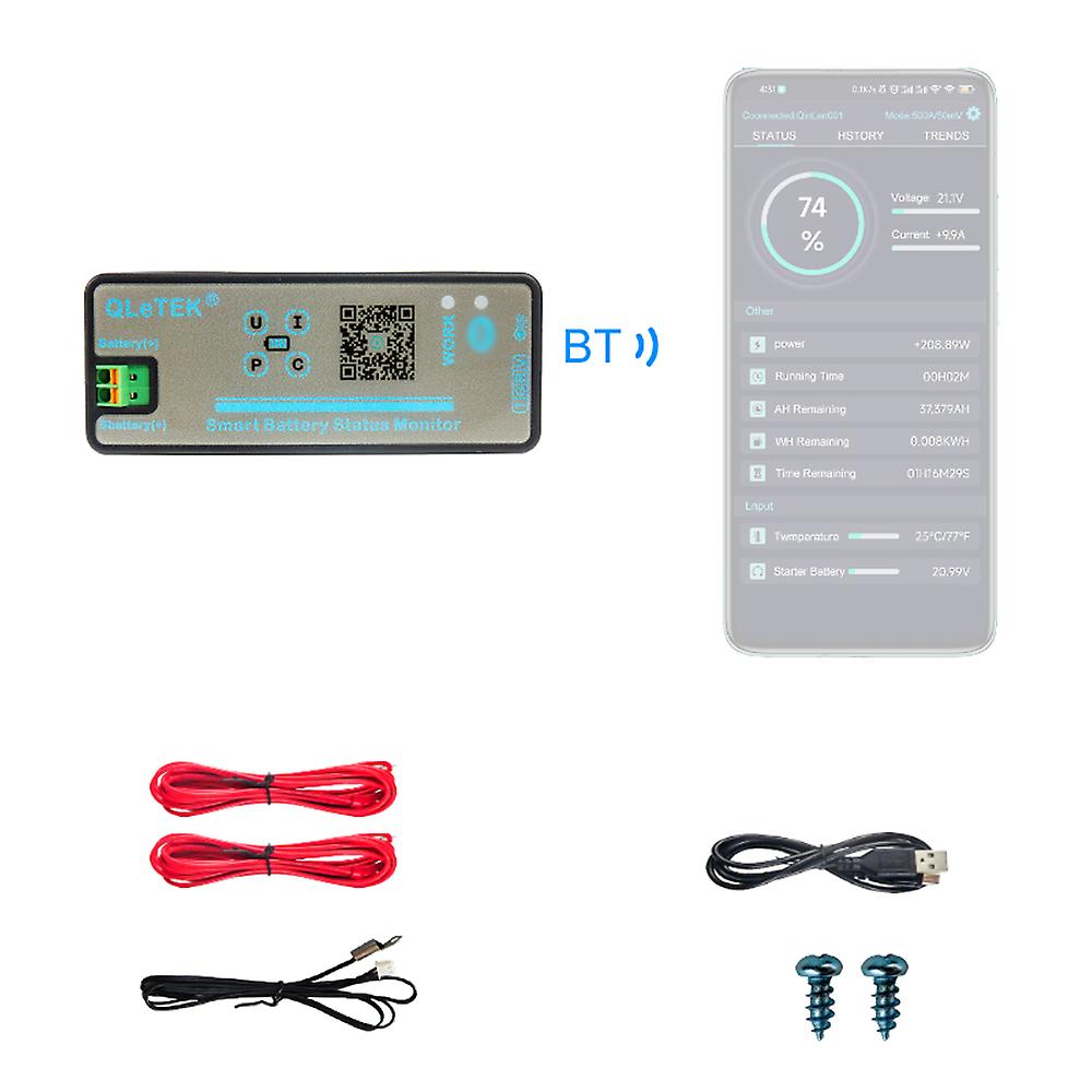 2.4 Inch Wireless Bt Voltage Meter Current Meter Ammeter Voltmeter Coulometer
