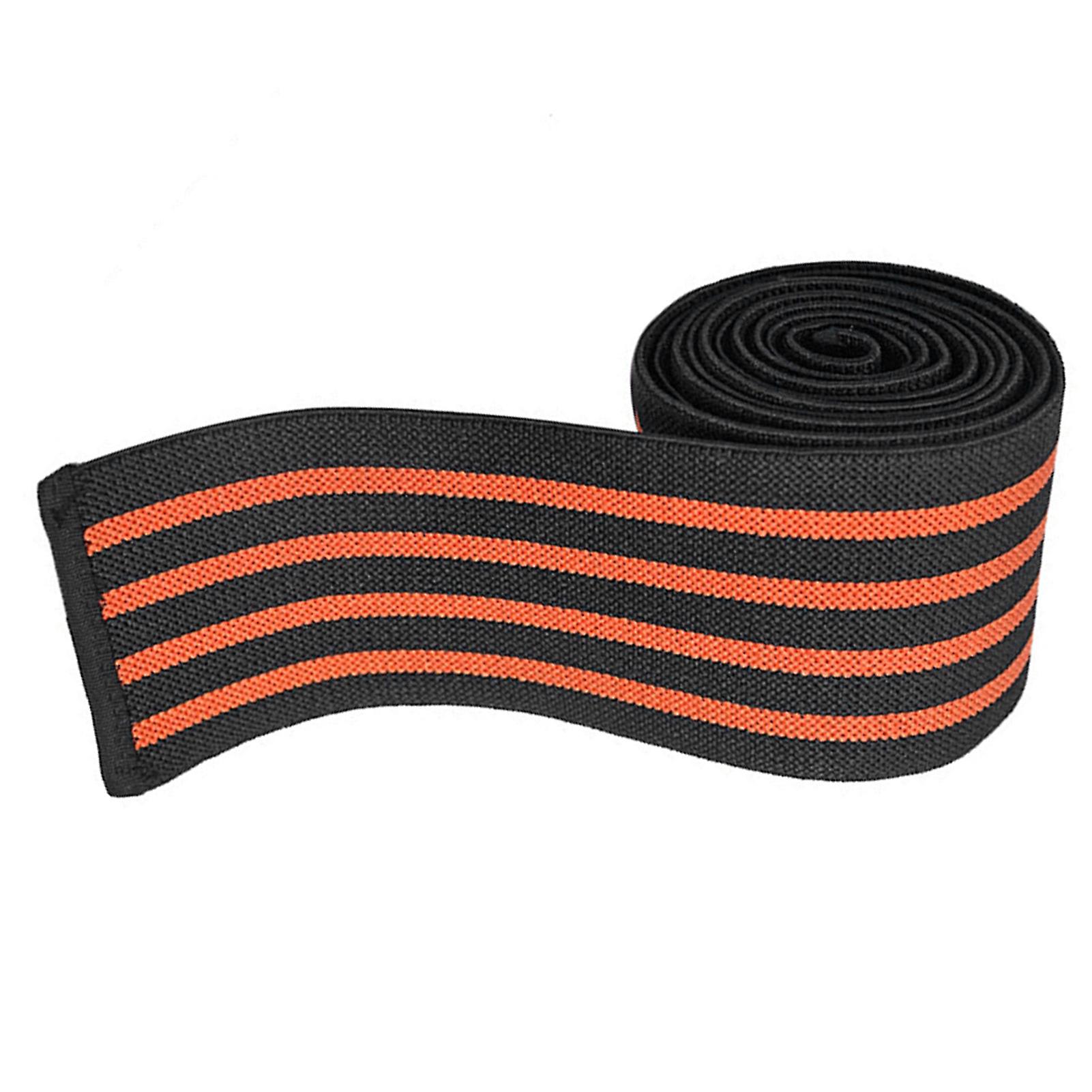 Elastic Adjustable Knee Wraps 3.1x70.9in Breathable Orange Support