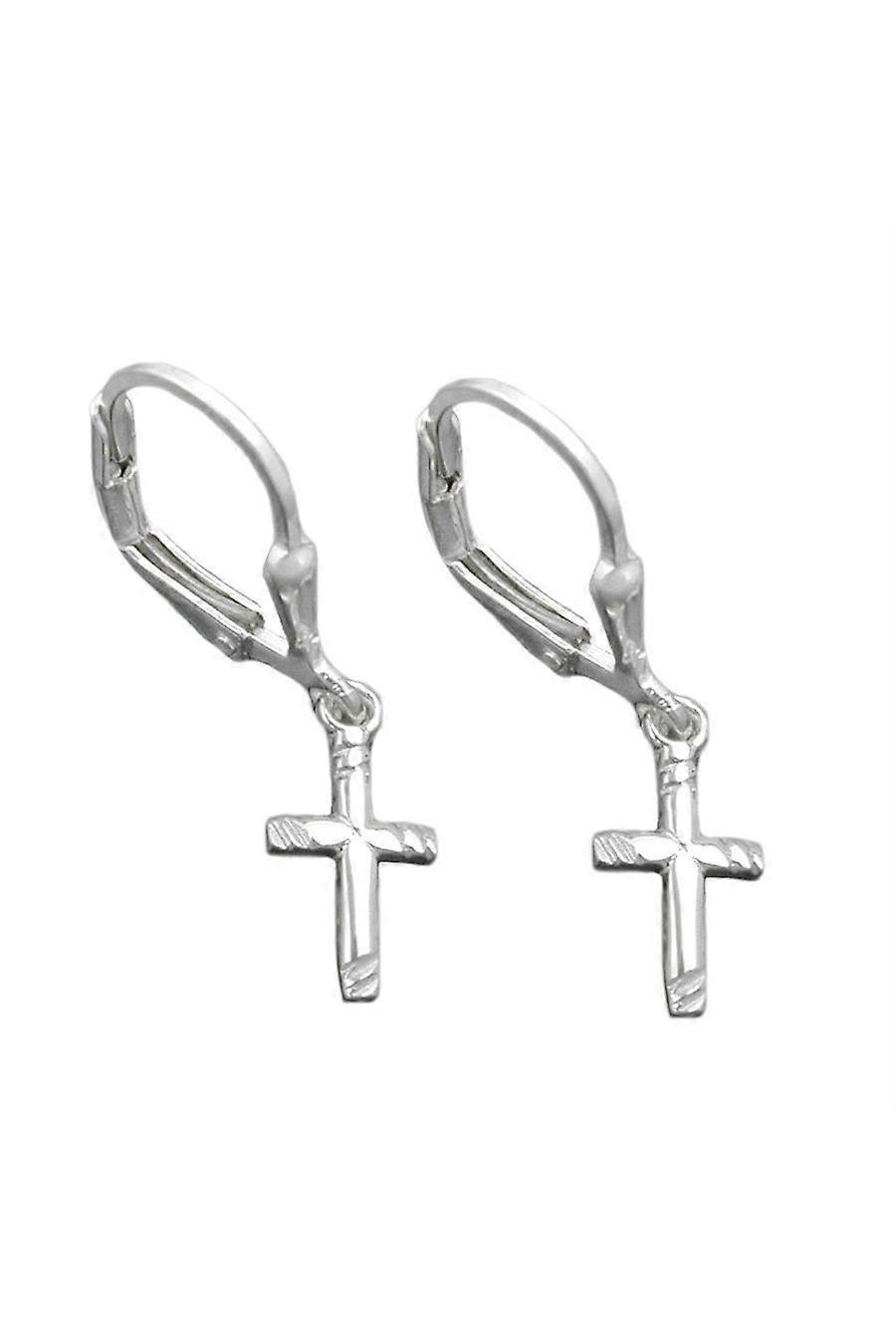 Leverback Earrings Cross Silver 925 - Gl92313