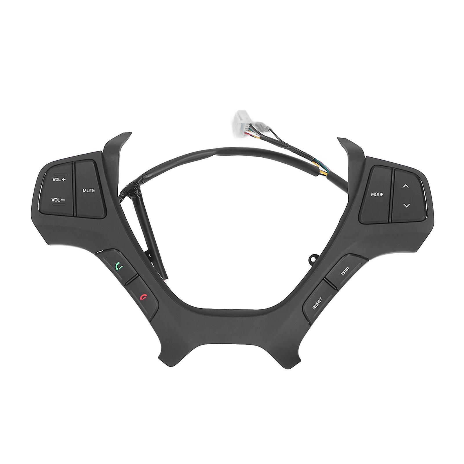 Steering Wheel Swith Control Button Multifunctional Black Replacement for HYUDNAI I10 2014‑2017