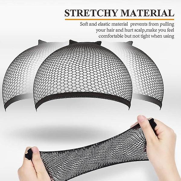 Wig Caps: 6pcs Mesh Net Weaving Hair Net for Wig - Close End Fishn