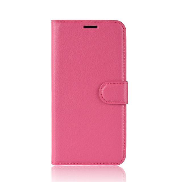 Multi-Pocket Foldable Hard Shell Case for Apple iPhone 5C - Dark Pink