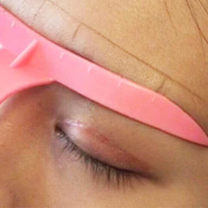 4pcs Plastic Microblading Eyebrow Ruler Tattoo Permanent Tattoo Makeup Rule Template Stencil Ruler E