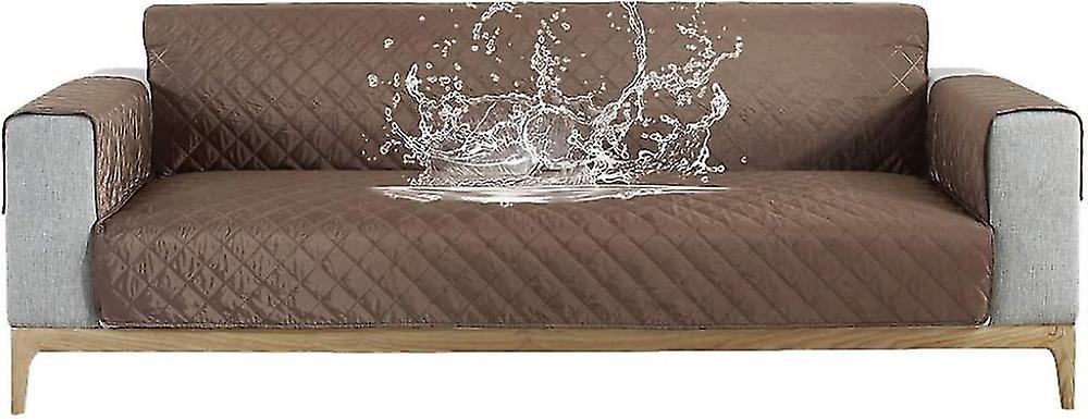 Sofa Cover Waterproof Sofa Cover Protege Canape With Armrests (coffee, 3 Seater)