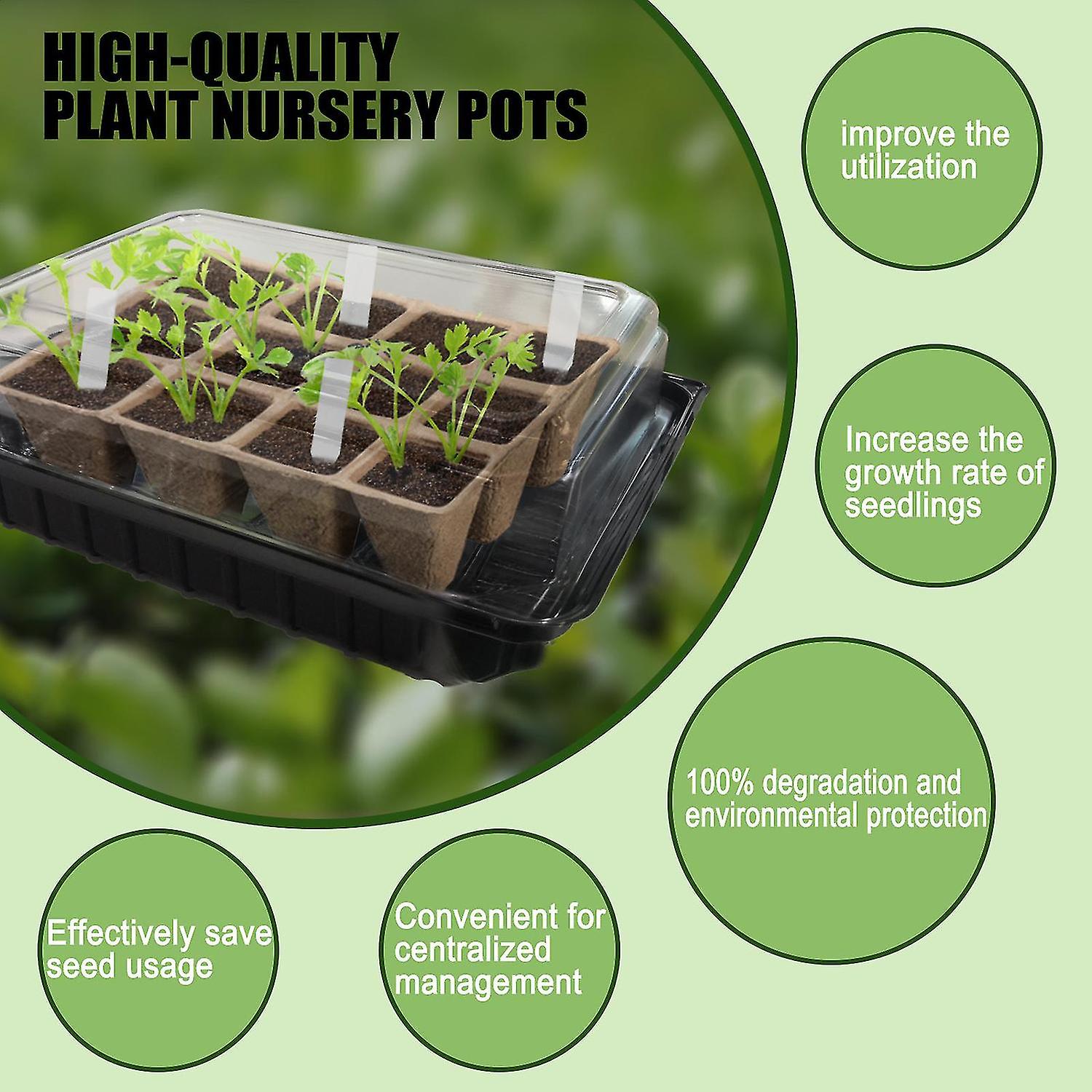 Breathable Seedling Starter Trays Multipurpose Seed Grow Germination Kit For Garden Courtyard
