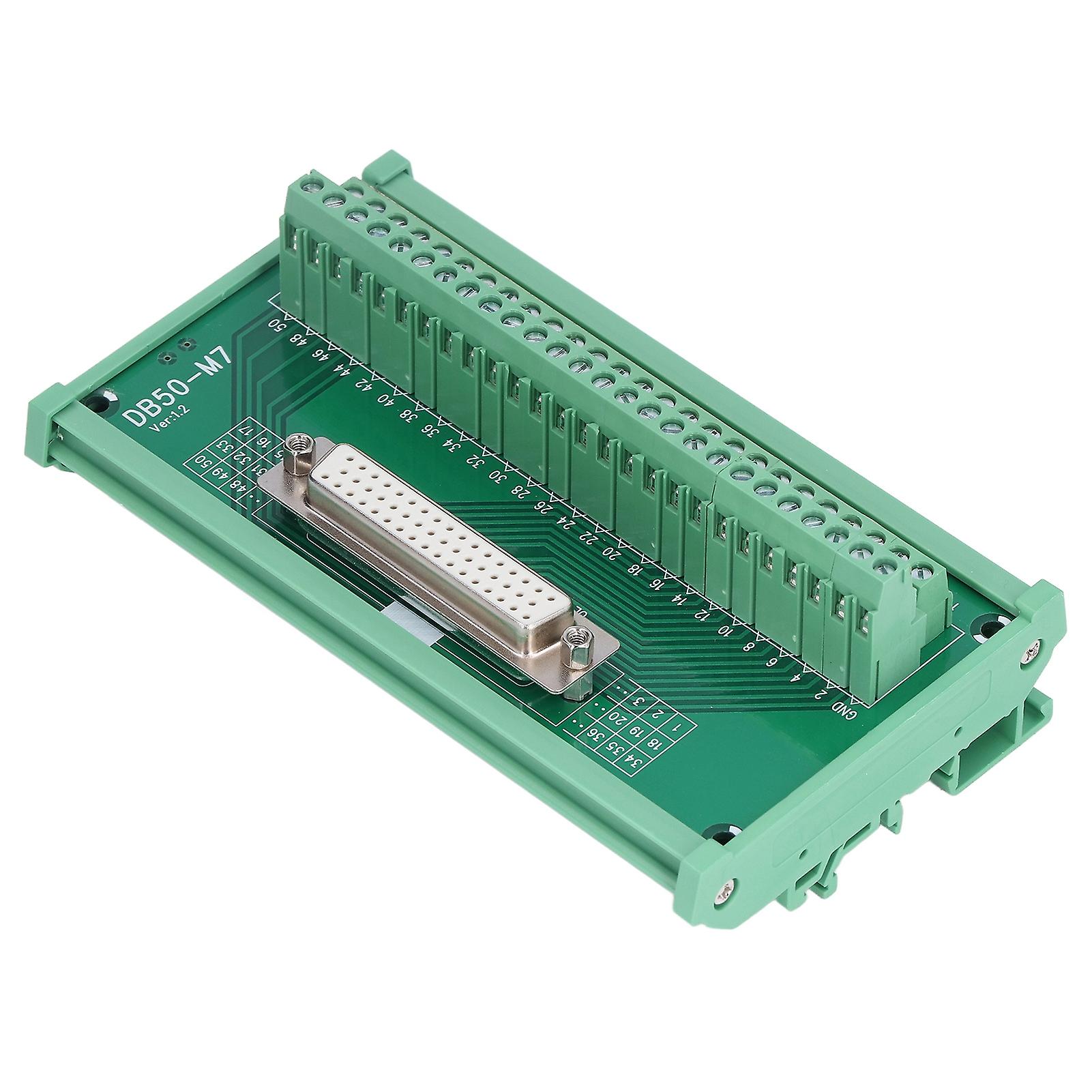 DB50 to Terminal Connector Adapter Plate PCB Board Straight Female DC60V DB50‑M7