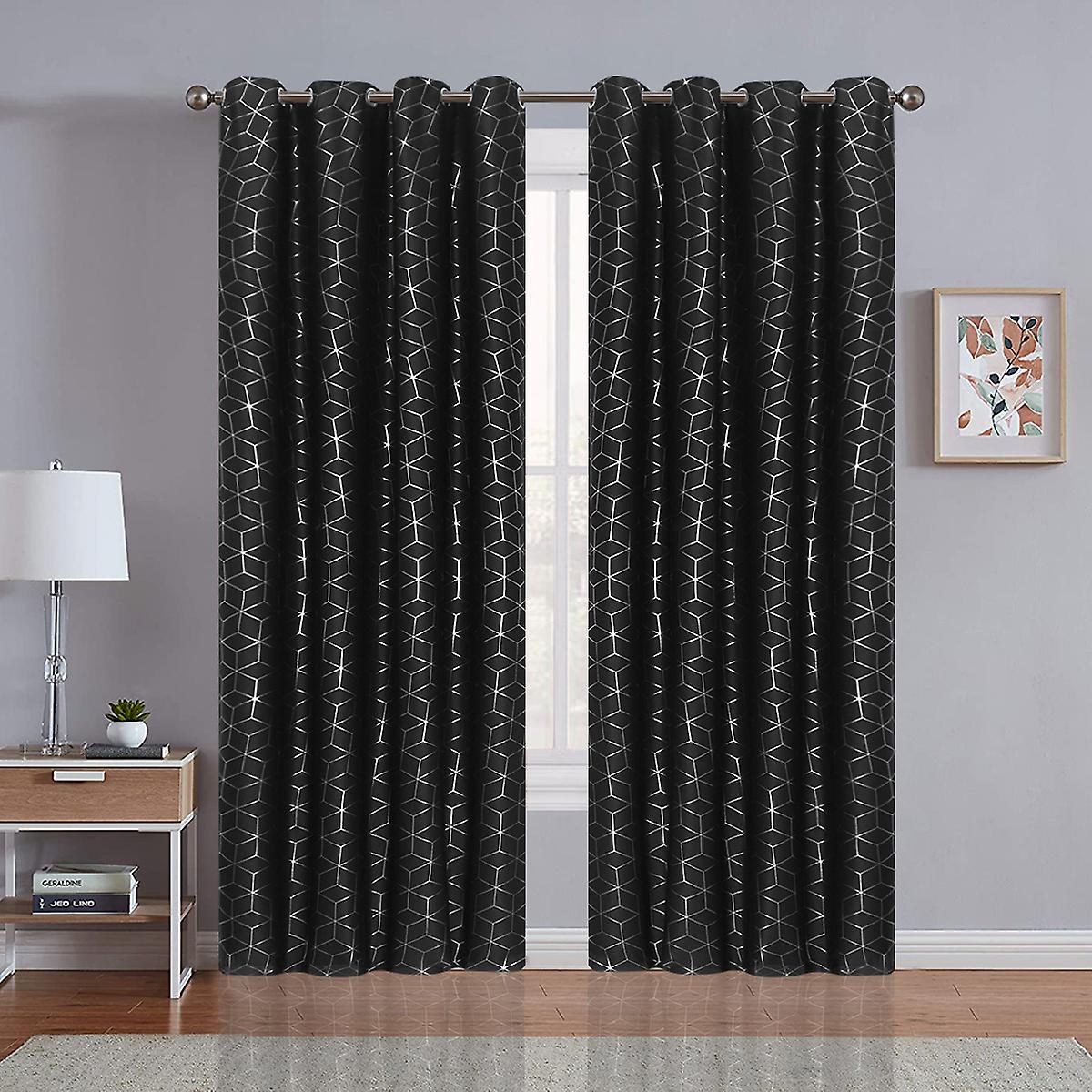 INF Blackout Curtains with Geometric Pattern