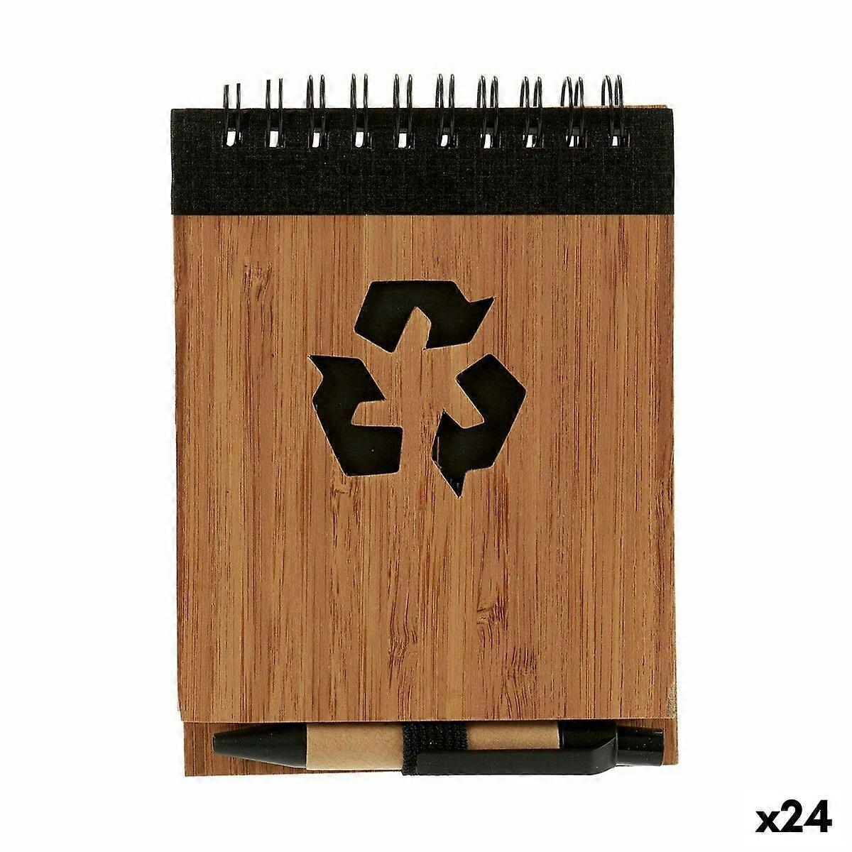 Spiral Notebook with Pen Pincello 1 x 10 x 13 cm Bamboo (24 Units)