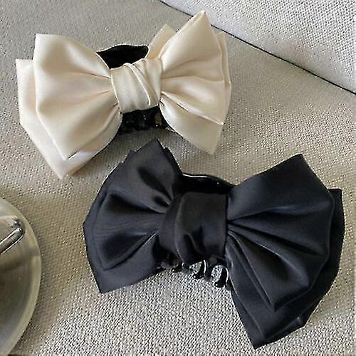 ボウヘアクロークリップウィメンズブラックボウノットファッションヘアクランプヘアピンシャーククリップ