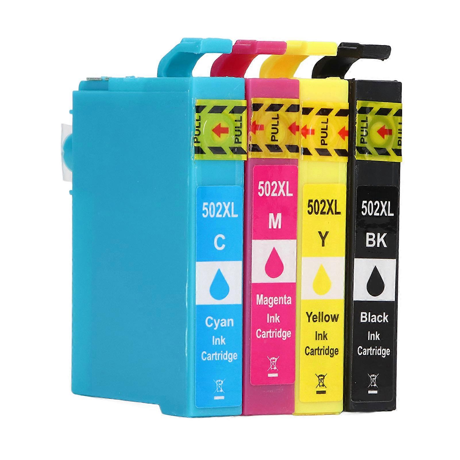 4 Pcs Ink Cartridge Black and Tri Color Combo Set BK C M Y Printer Ink Cartridge Replacement for WorkForce