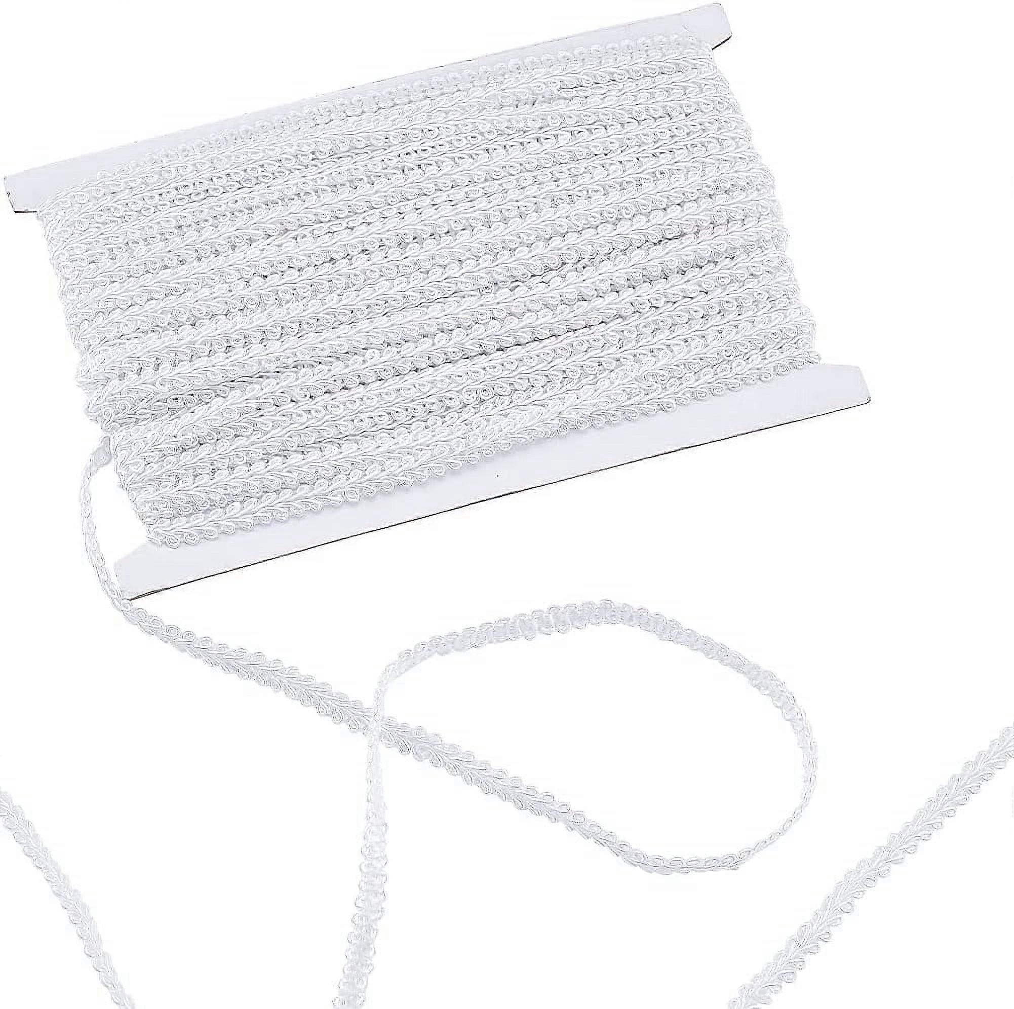 27.34 Yards 25m White Centipede Braid Trim 1 4 inch Shiny Soft Lace Ribbon Polyester Braid Ribbon Plush Braid Trim