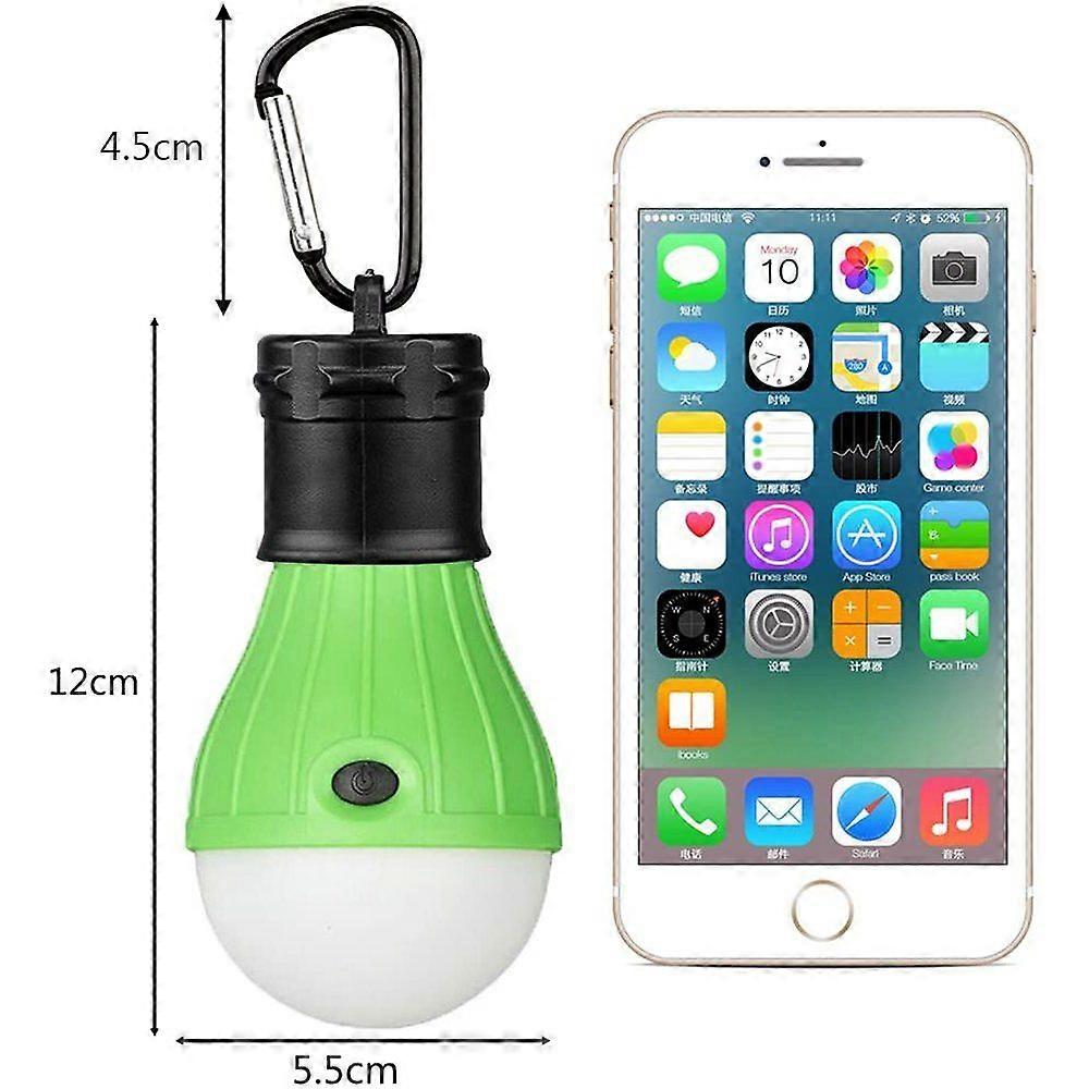 مصابيح التخييم LED ، 4 قطع LED مصباح التخييم ضوء التخييم مع حلقة تسلق ، مجموعة لمبة إضاءة خيمة فانوس محمولة للتخييم