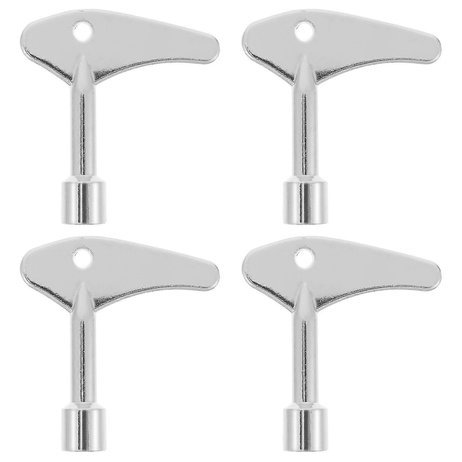 4pcs Elevator Key Electronic Cabinet Key Triangle Spanner Tool Triangle Cabinet Spanner   -Sy