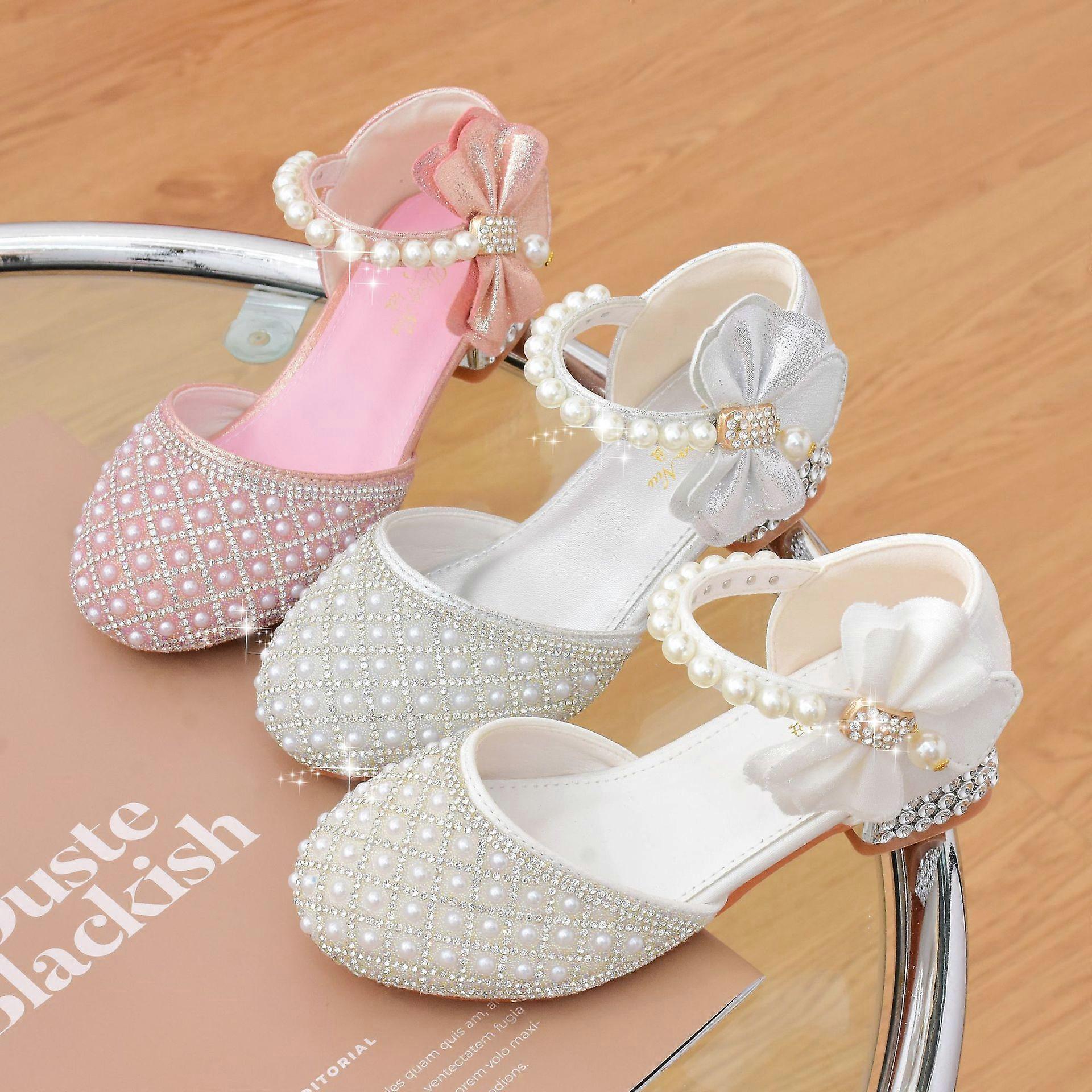 Princess Dress Up For Girls Sparkling Bow Girls' Princess Shoes