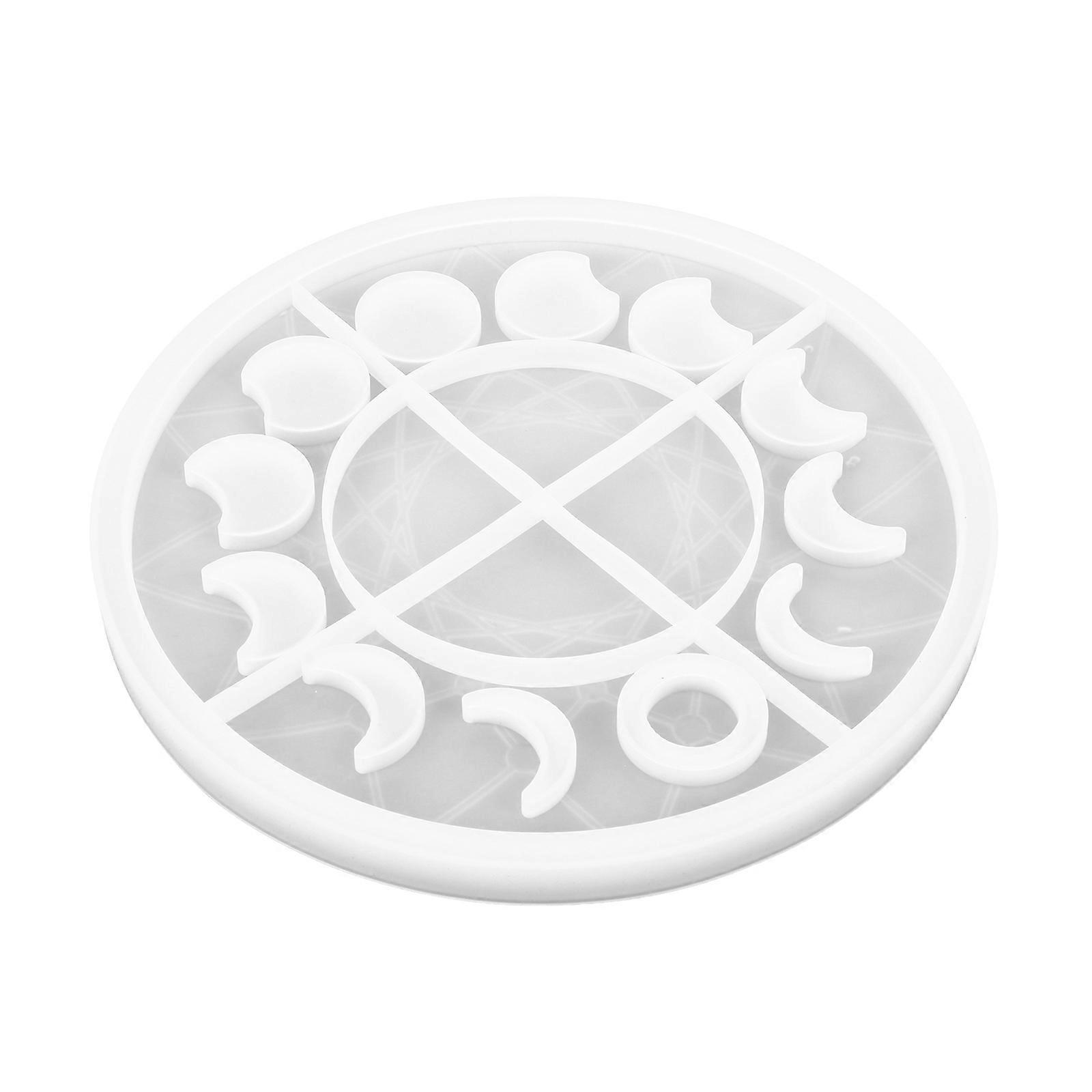 1Pc DIY Silicone Mold Lunar Eclipse Moon Phase Ornament Plate Clock Dial Mold