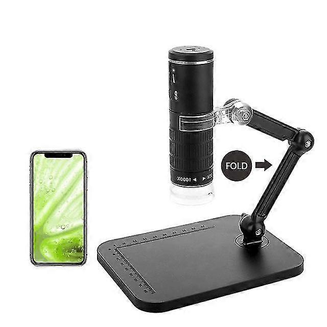 Wireless digital microscope handheld usb hd inspection camera 50x-1000x magnification with flexible stand for iphone ipad pc