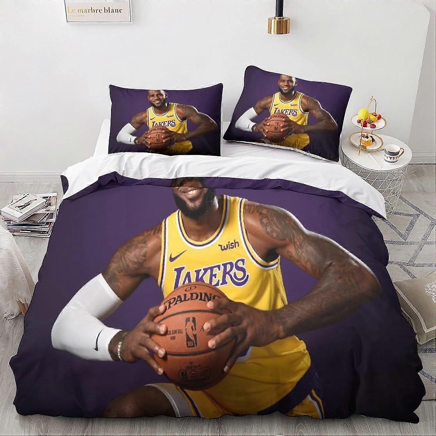Lebron James 3D Duvet Cover Sets, LBJ NBA Bedding Set and Pillowcase ...