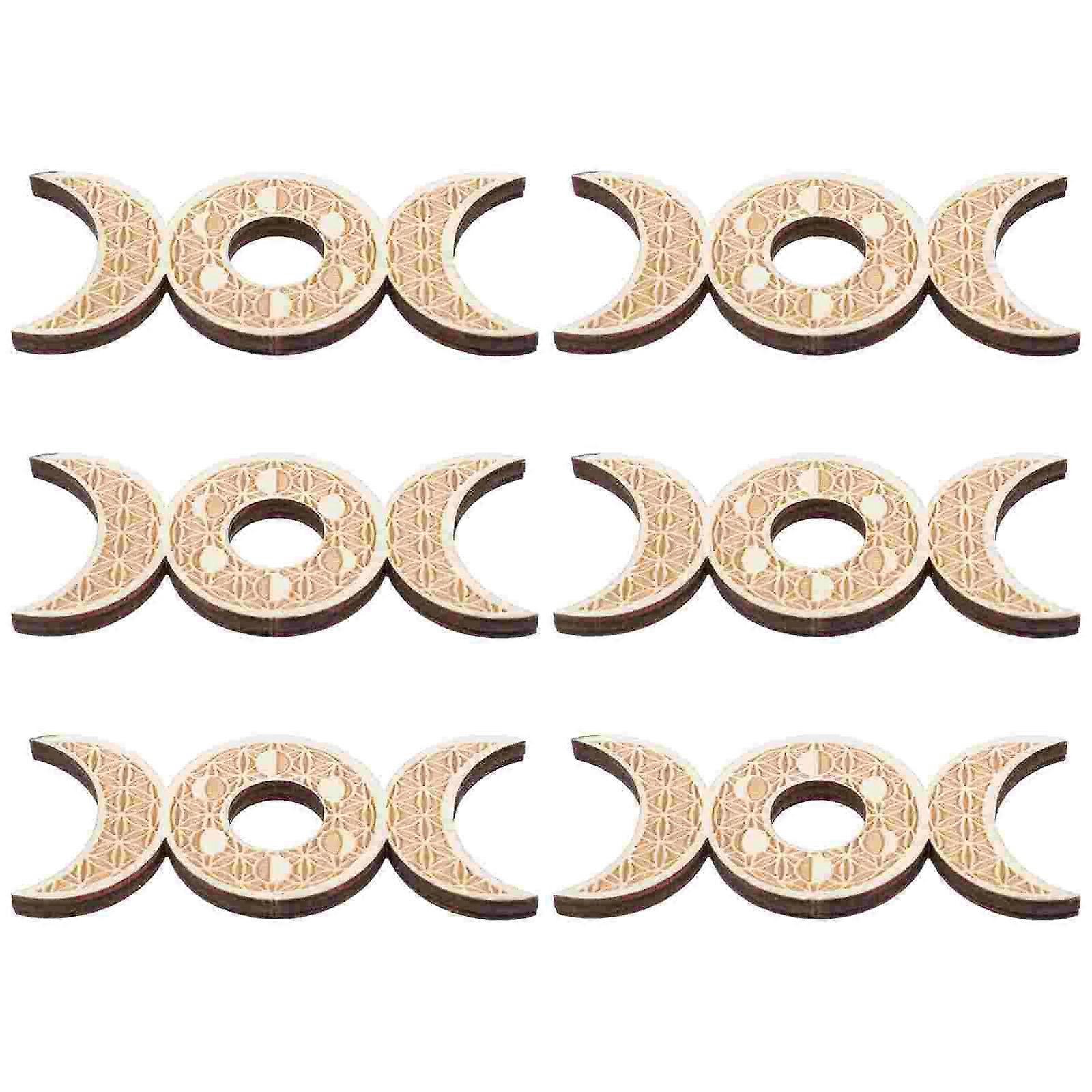 6Pcs Vintage Multi-use Excellent Crystal Sphere Display Stand Wood Display Stand Holder for Crystal Sphere