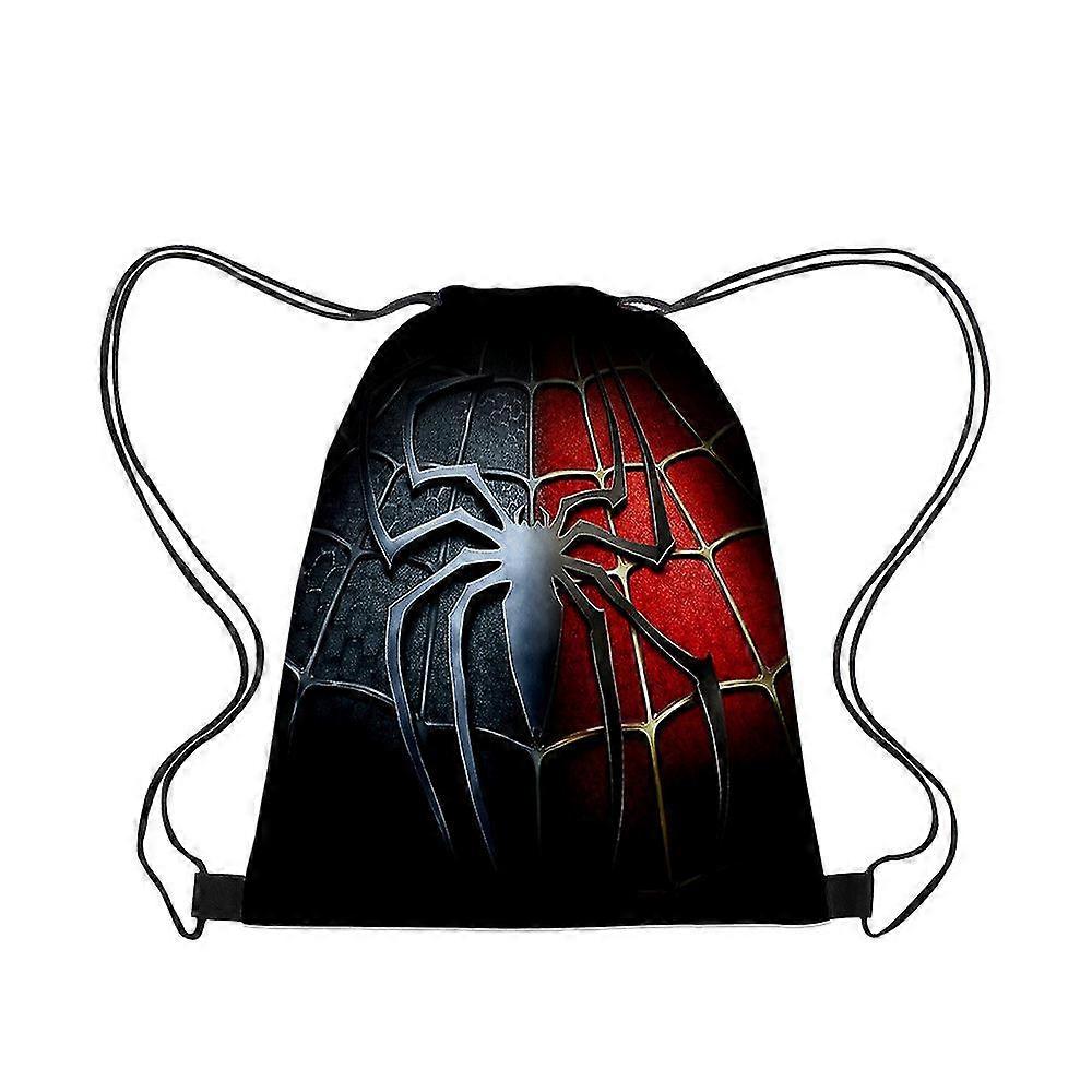 3d Spider-man Drawstring Pocket Spider-man Strap Pocket Portable Drawstring Strap Pocket Backpack