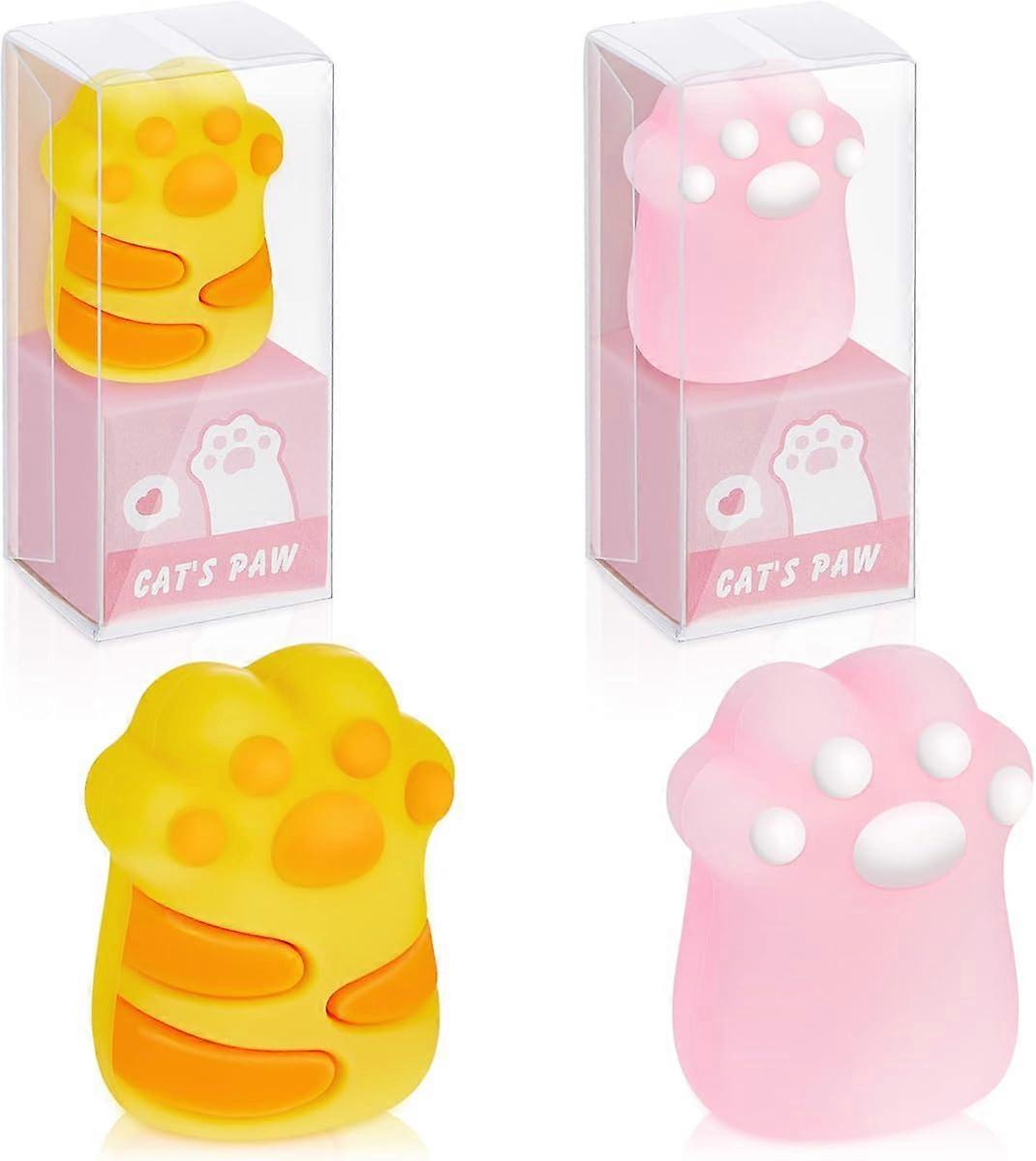 4 Pcs Cute Cat Paw Pencil Sharpener Kawaii Manual Pencils Sharpeners Cat Claw Cute Pencil Sharpener Kids Handheld Pencil Sharpener Cute School Supplie