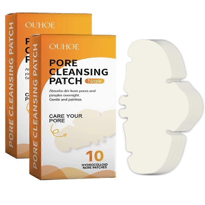 2boxes Pore Cleansing Patch, Blackhead Removal Pore Strips, Hydrocolloid Nose Patch Targets Pores & Pimples Deep Cleansing