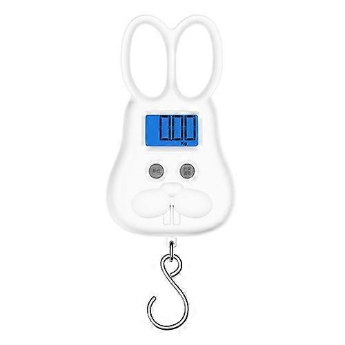 2 PCS Rabbit Shape Electronic Scale Express Scale Cartoon Portable Hanging Scale Charge Style (White)