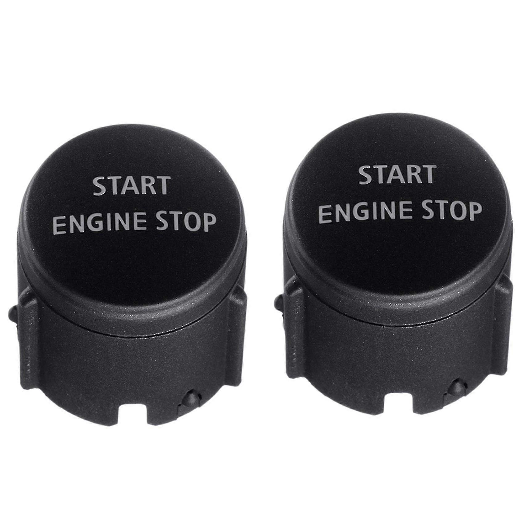 2x Start Stop Engine Switch Push Button Cover Compatible With Land Rover Black