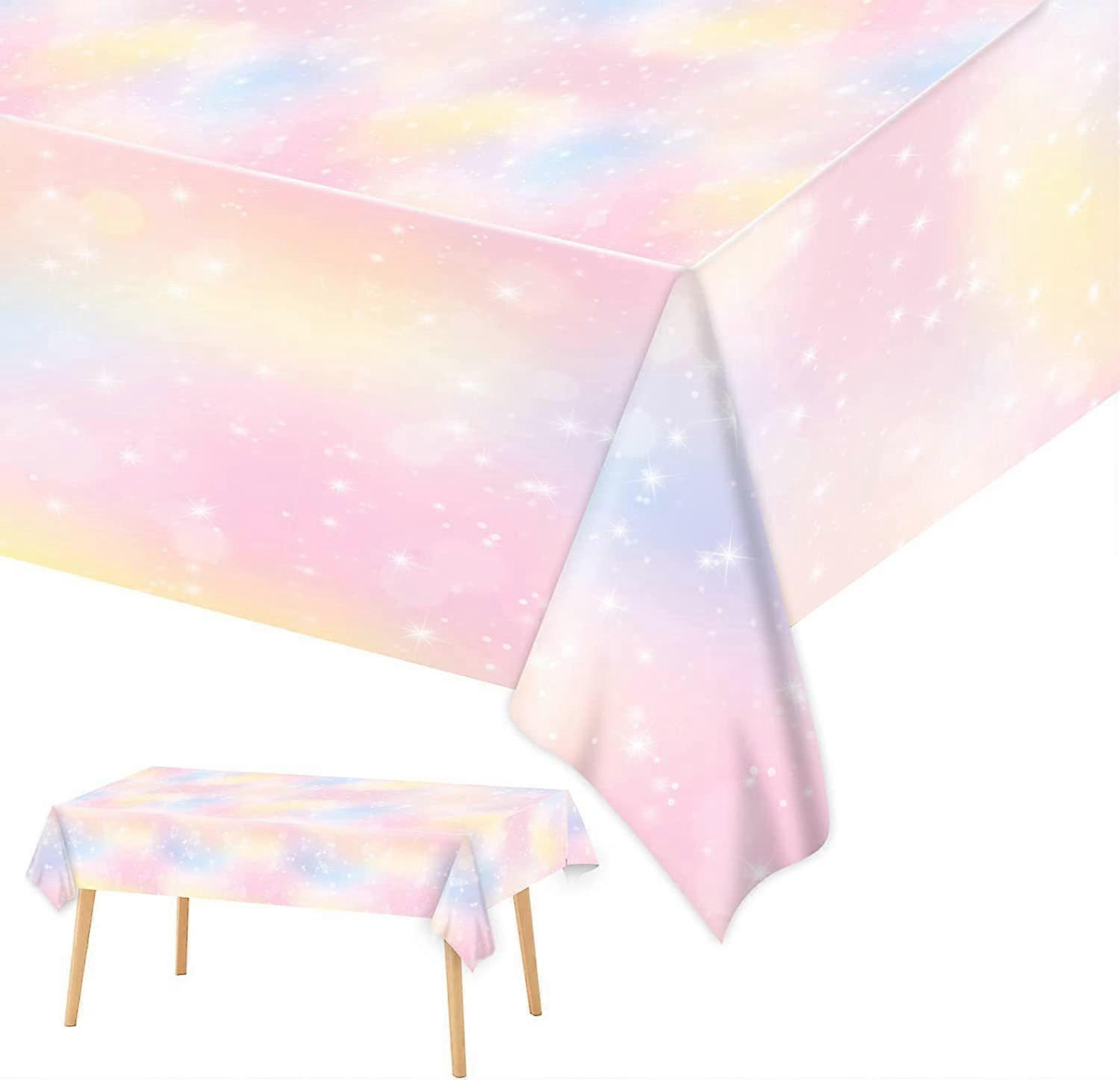 3pcs Gradient rainbow Tablecloth