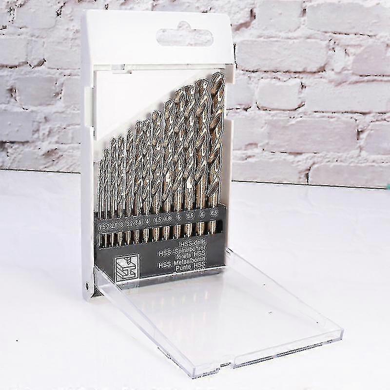 Cobalt Hard Straight Shank Twist Drill Set - Model: M35 Cobalt, Sizes 1.5-6.5mm (13 Pieces)