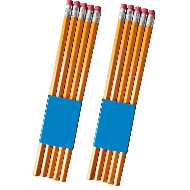 10Pcs Students HB Pencil with Rubber Eraser Children School Supply Stationery KAESI KAESI