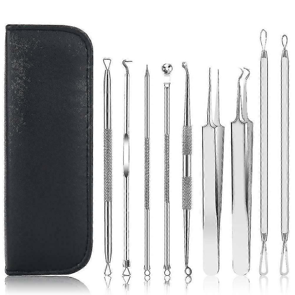 9 Pcs Blackhead Remover Pimple Tool Kit Professional Comedone Extractor