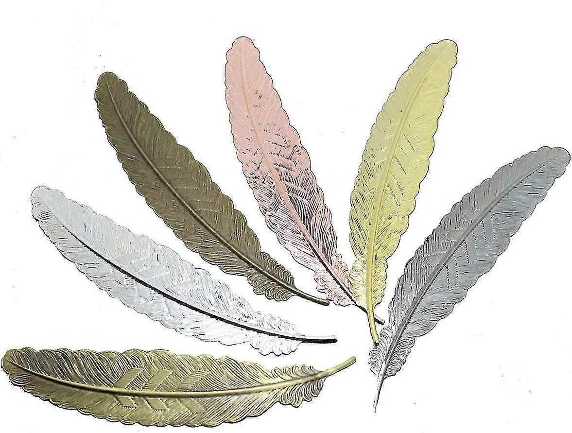 Vintage Feather Metal Bookmarks In Differen
