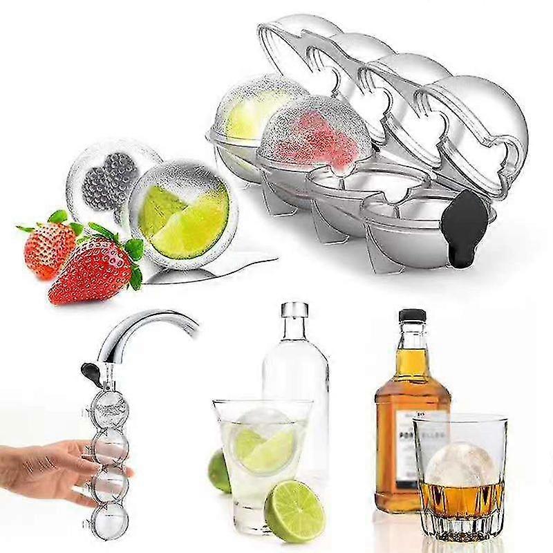 4 Hole Mould Soft Mould Spherical Silicone Ice Cube Mould
