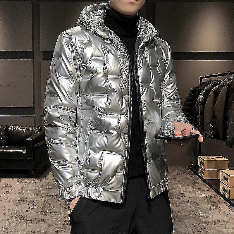 Men's Winter Duck Down Coat Warm Bright Down Jacket