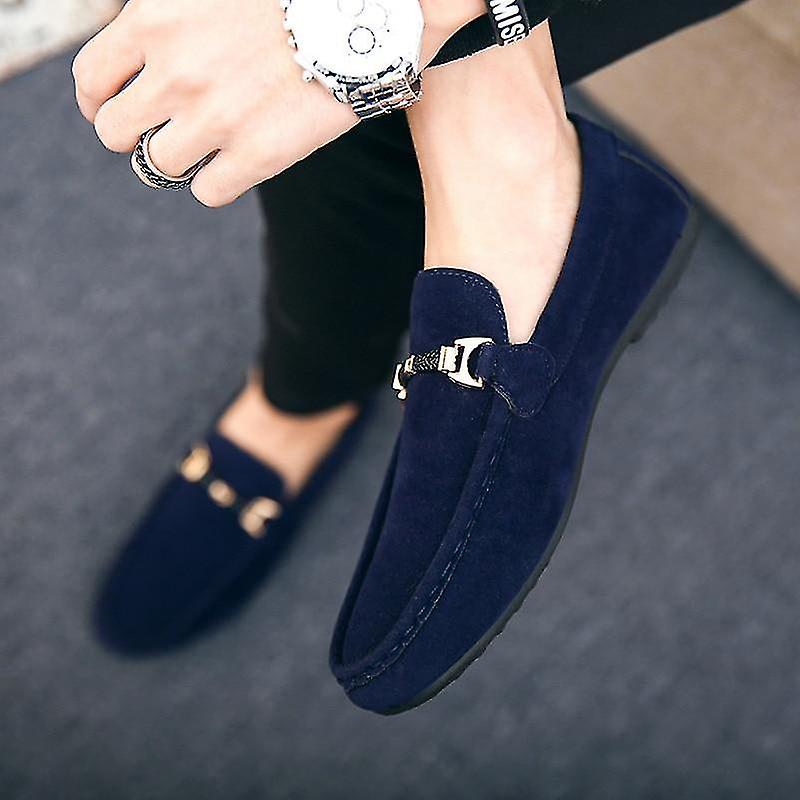 Herr Slip-on Läder Casual Driving Soft Loafers, Skor