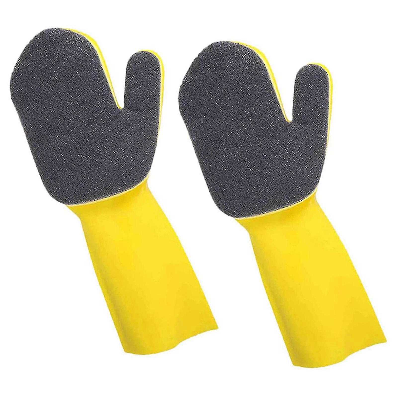 Pool Cleaning Gloves Multipurpose Waterproof Latex Sponge Gloves for Home