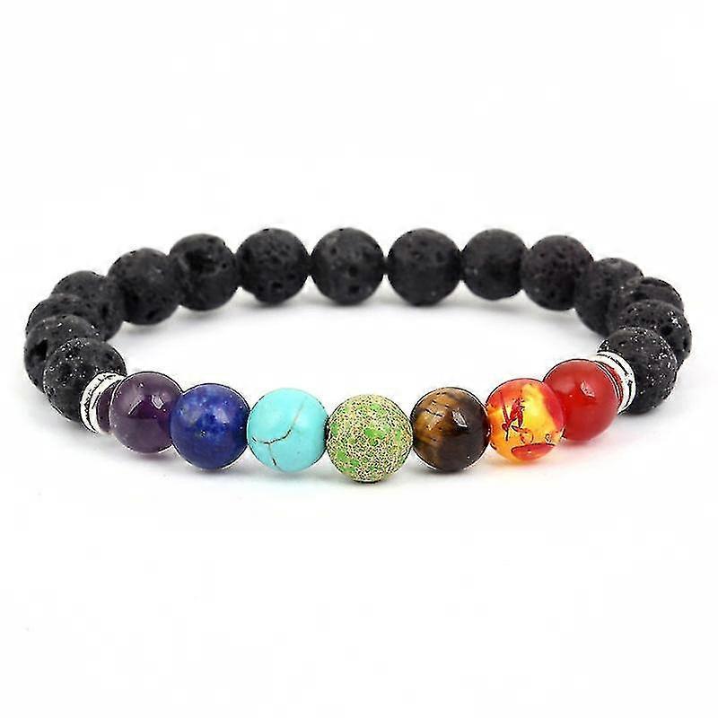 Colorful Beaded Volcano Stone Bracelet