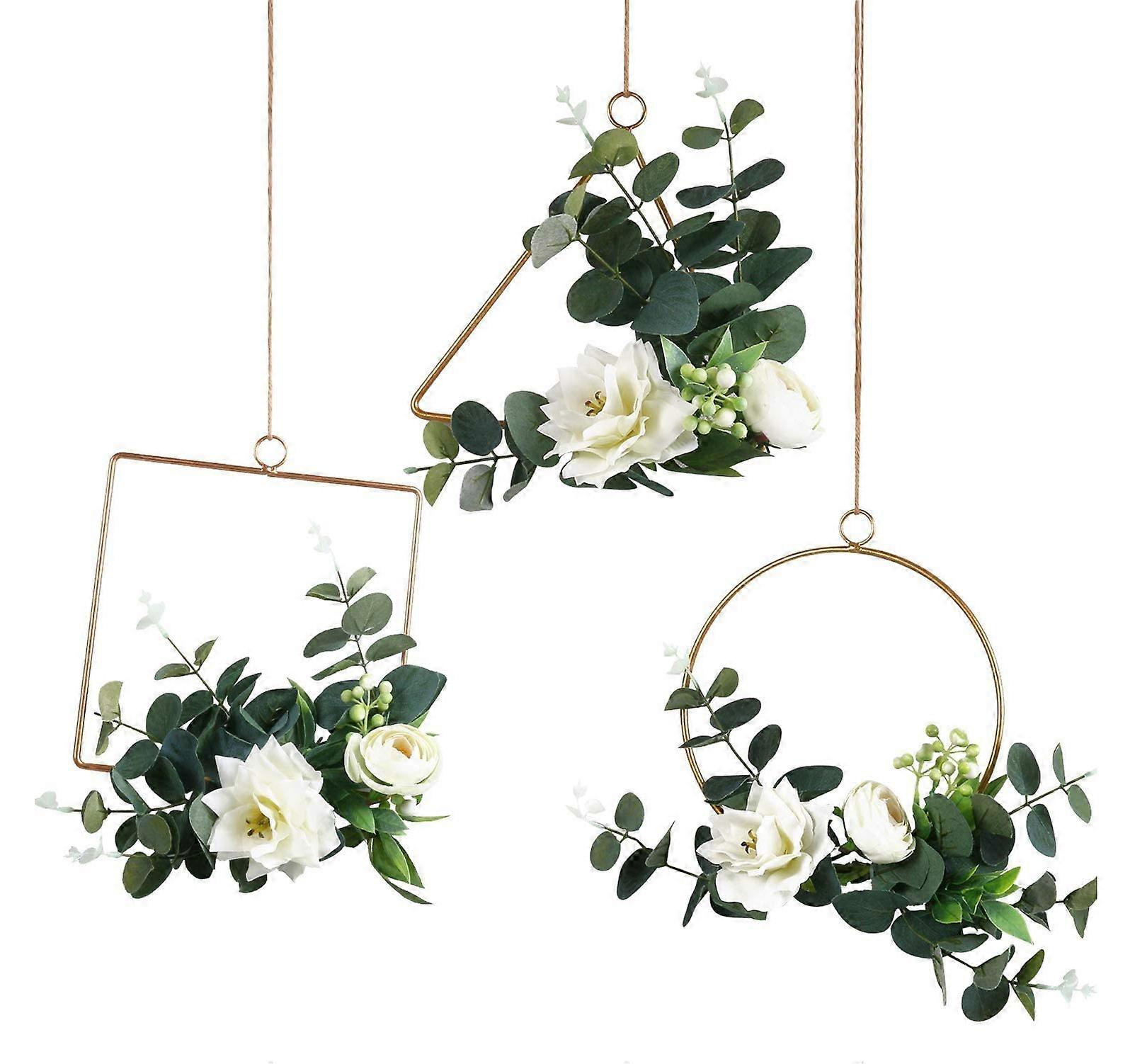 Decorative Wreath with Rose Flower Artificial Decoration