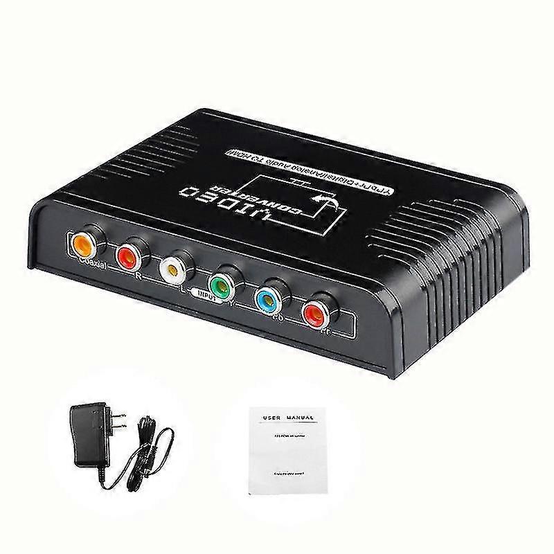 Component To Hdmi-compatible Converter Rgb Component Video To Hdmi-compatible Cable Adapter For Ps2 Wii Dvd To Hd Out