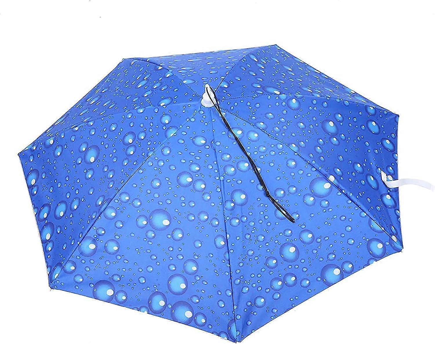 Umbrella Hat, 77cm Sunscreen Windproof Hands Free Head Umbrella
