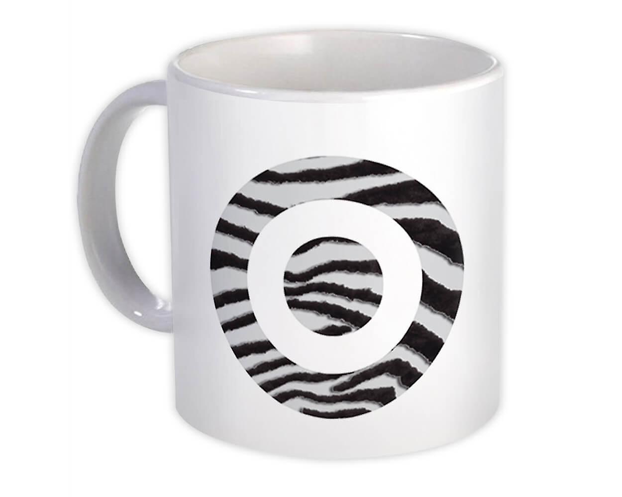 Gift Mug: Monogram Letter O Zebra
