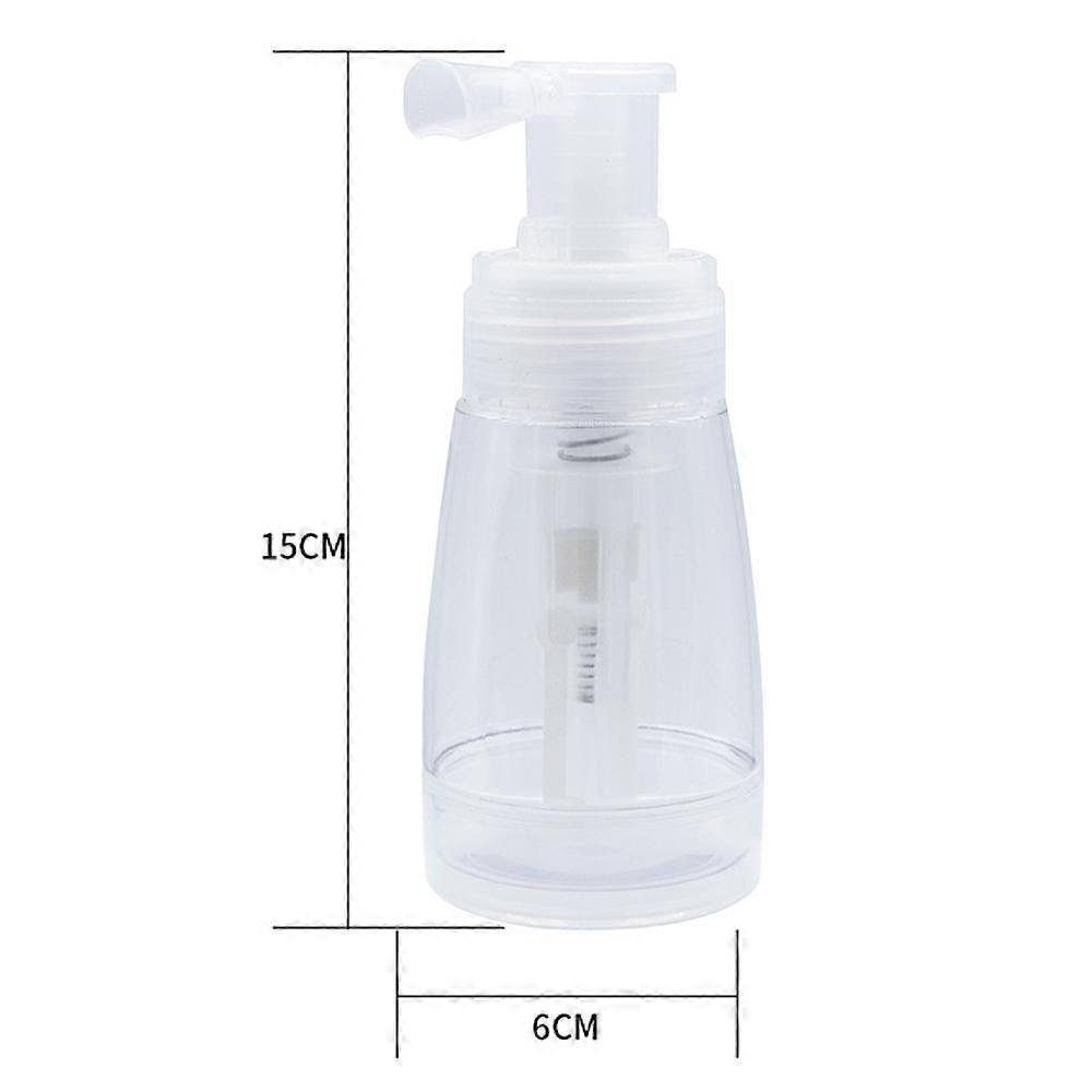 Flacon pulvérisateur de poudre transparente de 180 ml Embouteilleur de cosmétiques de voyage démontable vide, récipient de pulvérisation de poudre sèche avec buse de verrouillage