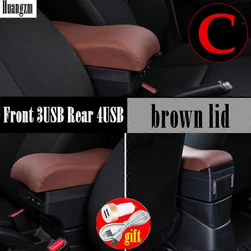 For Suzuki IGNIS Armrest For Suzuki IGNIS Retrofit parts Interior Storage box USB LED Simple installation Car Armrest box