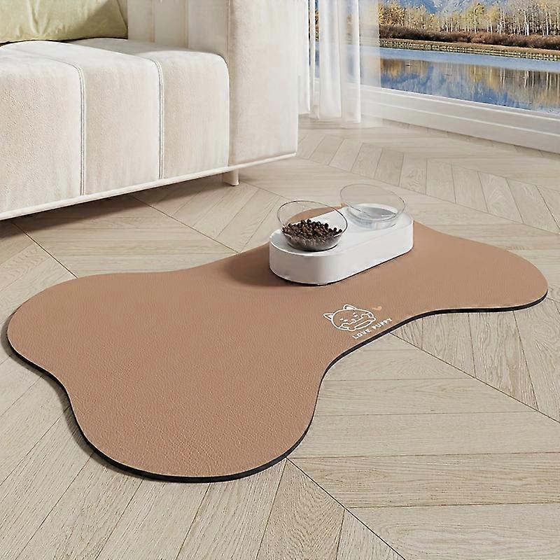 1pc Bone Shaped Dog Feeding Mat, Super Absorbent Quick Dry Dog Bowl Mat With Non-slip Rubber Backing, Easy To Clean Pet Placemat Dog Floor Mat