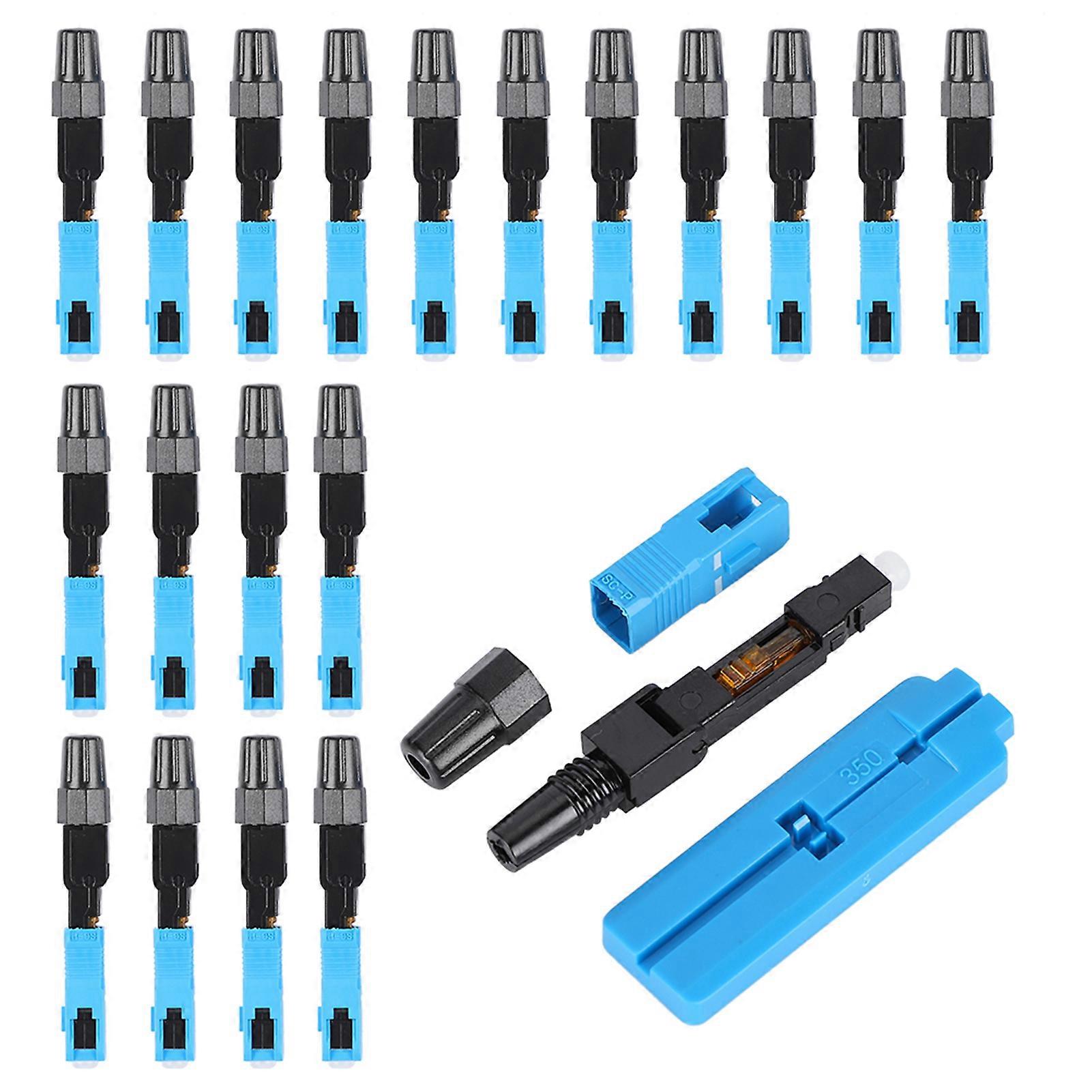 Optic Fiber Quick Connectors 20Pcs Telecommunications Grade Embedded Reusable SC UPC