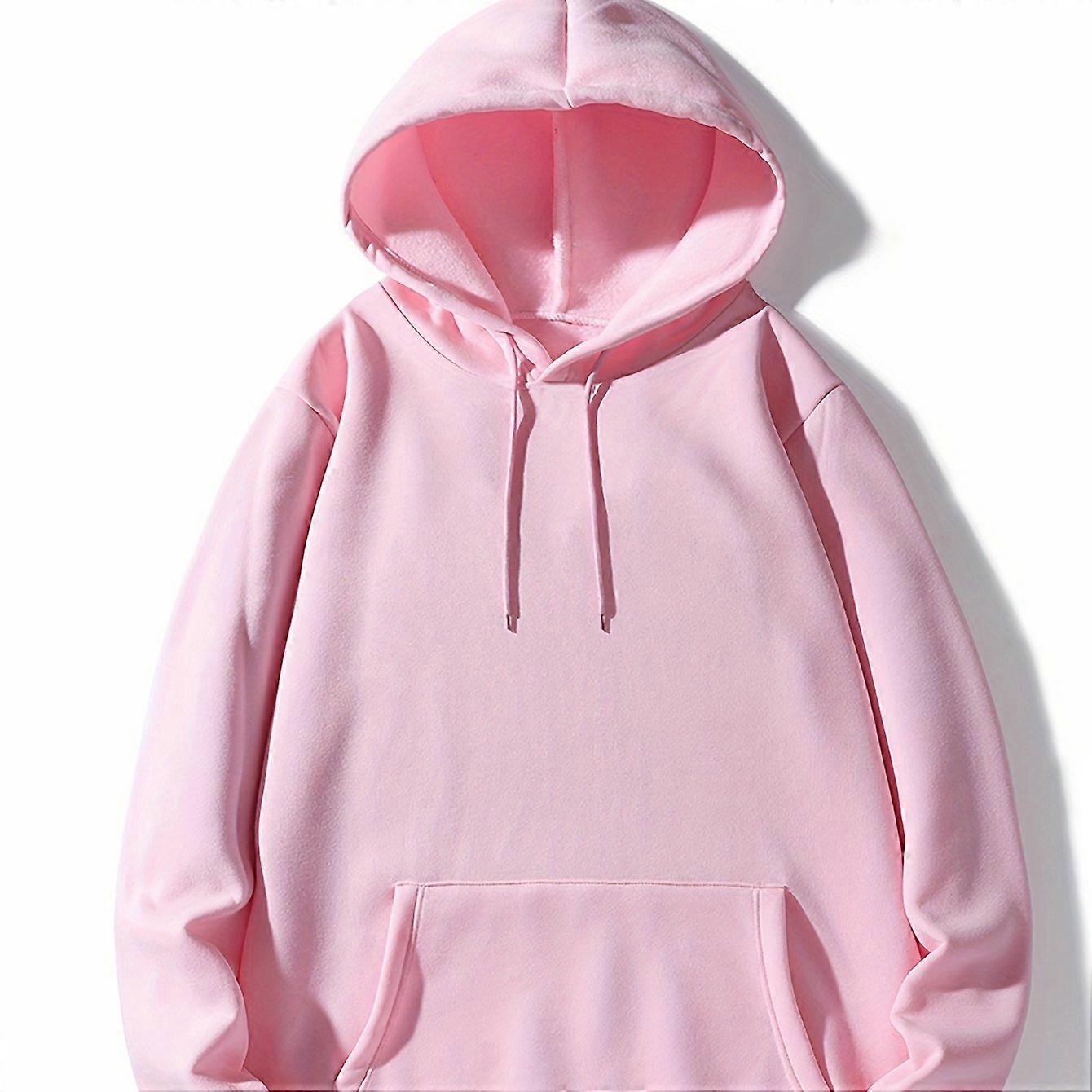 Hoodies For Men, Solid Color Hoodie, Men's Casual Pullover Hooded Sweatshirt With Kangaroo Pocket For Spring Fall, As Gifts, Coquette Style
