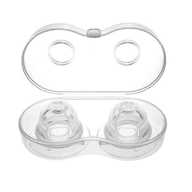 2 Pack Invisible Suction Cups for Flat and Inverted Corrector - Made of Food Grade Silicone (Nipple Latch with Portable Case)